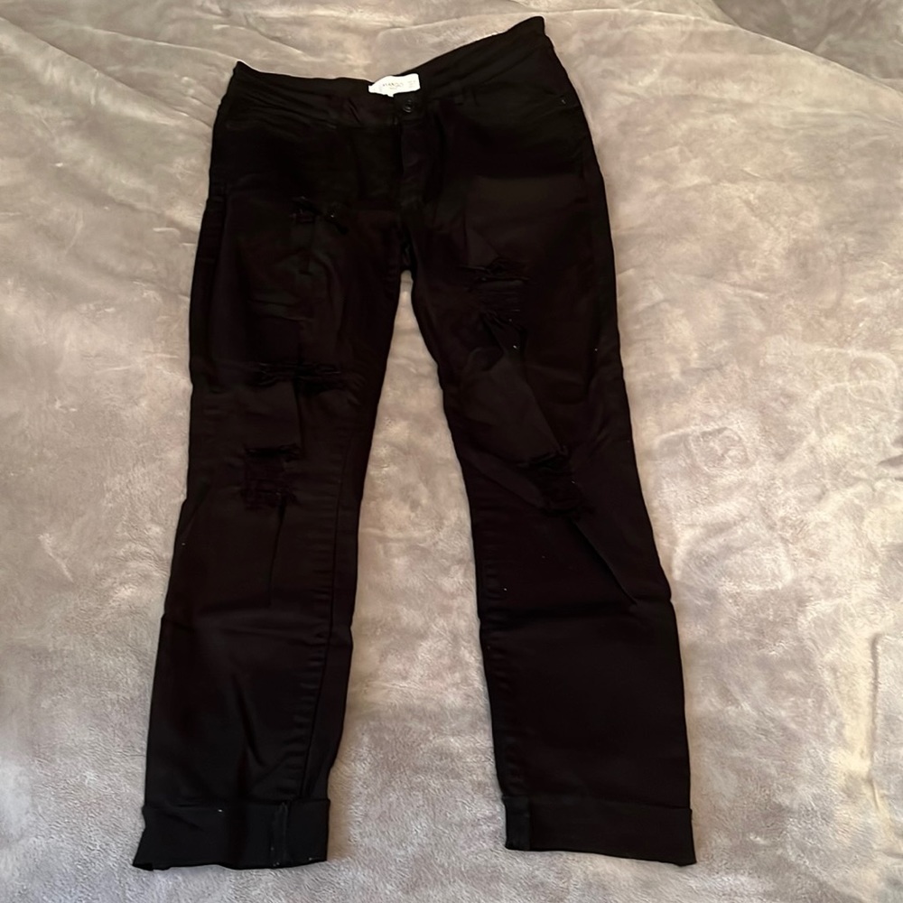 Mango distressed skinny ankle jean, size 6